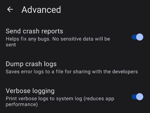 Dump crashlogs